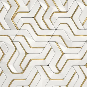 Geometrijska 3d tapeta za kuhinju
