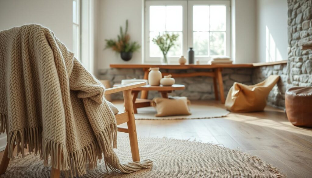 Prirodni materijali i teksture skandinavski stil