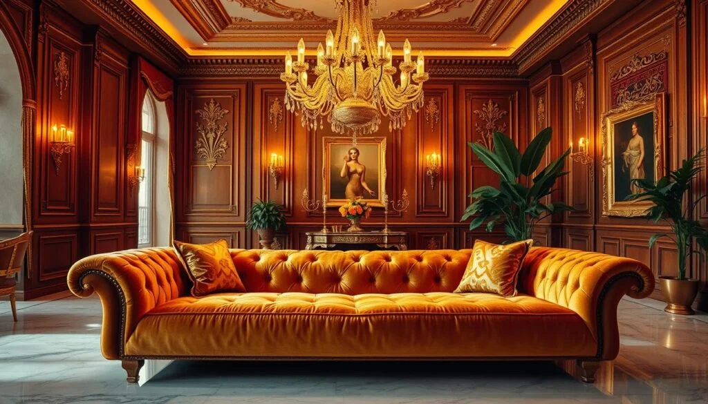 Zlatna boja u enterijeru – Simbol luksuza i elegancije