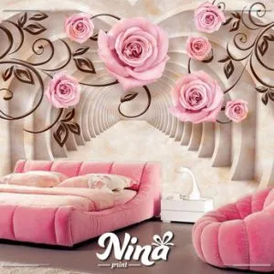 Elegantne roze ruže, foto tapeta