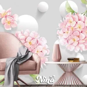 Cvetne roze kugle, foto tapeta