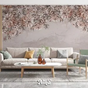 Cvetovi u puder roze boji, foto tapeta