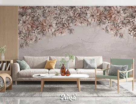 Cvetovi u puder roze boji, foto tapeta