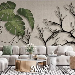 Devojka monstera, foto tapeta
