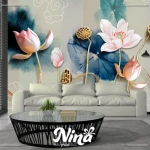 Elegantno cveće 3D, foto tapeta