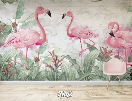 Flamingosi, foto tapeta