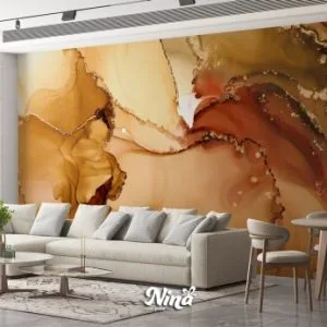 Imitacija mermera u krem braon boji, foto tapeta