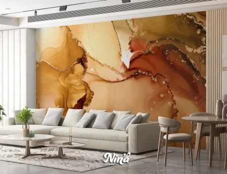 Imitacija mermera u krem braon boji, foto tapeta