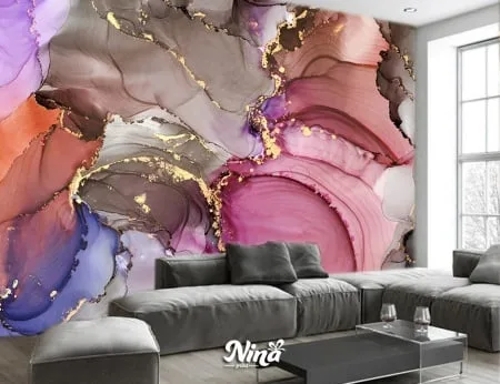 Imitacija mermera u više boja, foto tapeta