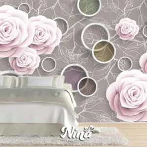 Nežne roze ruže, foto tapeta