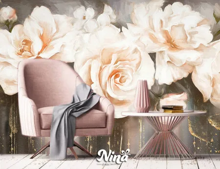 Nežno roze ruže, foto tapeta