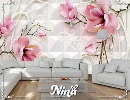 Roze magnolija, foto tapeta