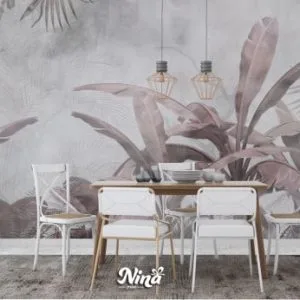 Tropski motiv nežne boje, foto tapeta
