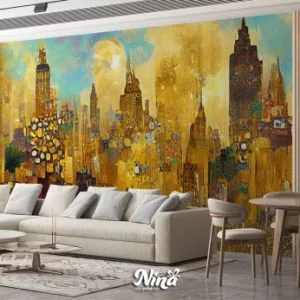 Umetnost na zidu Gustav Klimt, foto tapeta