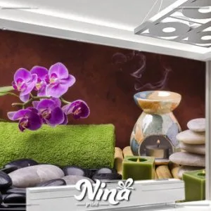 Spa aroma lampa i orhideja, foto tapeta