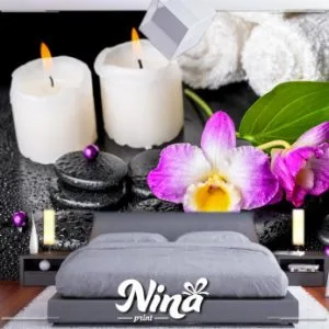 Wellness spa Ljubičasta orhideja, foto tapeta