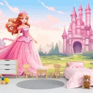Princeza u roze haljini, tapeta
