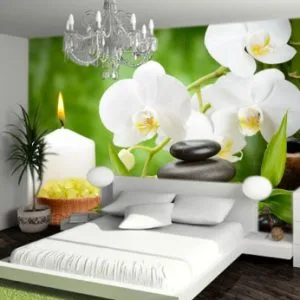 Wellness spa bela orhideja, foto tapeta